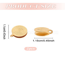 2 paire de boucles d'oreilles manchette vortex en acier inoxydable 304&nbsp;EJEW-LP0009-20G