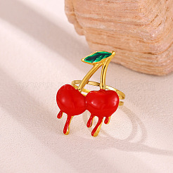 Anillos abiertos de acero inoxidable 304 esmaltado para mujer&nbsp;WG4798C-03