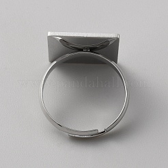 Anillo ajustable de acero inoxidable con tarot para mujer.&nbsp;RJEW-WH0001-018P-03