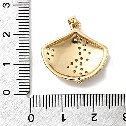 Colgante micropavé cubic zirconia de latón&nbsp;KK-H089-22G