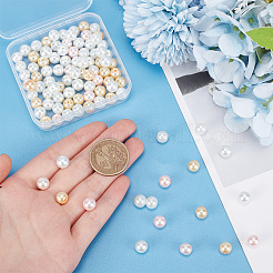 100 шт. перламутровые стеклянные бусины Ocean Mix HY-HY0001-04C