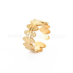 Кольцо-манжета с овальным покрытием из нержавеющей стали 304 с ионным покрытием (IP) для женщин&nbsp;RJEW-S405-153G