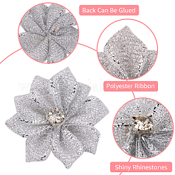 Полиэстер стразы цветок для украшения аппликации своими руками свадьба FIND-WH20001-76C