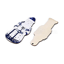 8 шт. Рождественские подвесные украшения из дерева с односторонним УФ-отпечатком WOOD-N020-18