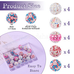 20шт 5 бусины со стразами из полимерной глины&nbsp;CLAY-TA0001-32