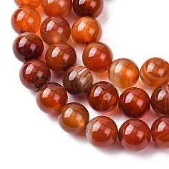 Натуральные полосатые агатовые бусы&nbsp;G-H343-D03-12mm