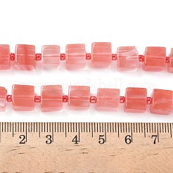 Вишневого кварца стеклянные бусы пряди G-D338-A08