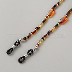 Ремешок для очков из акрила и стеклянных бусин&nbsp;AJEW-WH20073-022