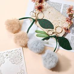 1 colgante de tela de peluche de cereza.&nbsp;HJEW-SZ0001-40B