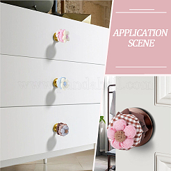 4 шт. двухцветный чехол для дверной ручки из хлопка&nbsp;DIY-GF0011-49