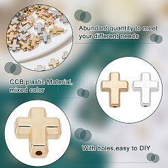 140шт 2 цвета пластиковые бусины ccb CCB-HY0001-14