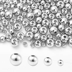 200 шт. 4 стиля латунные круглые разделительные бусины с покрытием PVD и вакуумным покрытием&nbsp;KK-CJ0001-91