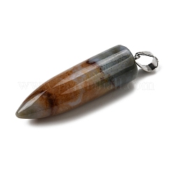 Натуральный индийский агат остроконечные подвески&nbsp;G-F820-12R