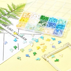 270шт 18 стиля непрозрачные акриловые бусины SACR-FS0001-41A