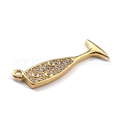 Латунные микропаве прозрачные подвески с фианитом KK-M222-08G