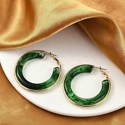 Orecchini a cerchio in acciaio inossidabile 304 per donna&nbsp;LS-EJEW-B113-02G-01