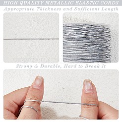 2 Rolle elastische Rundschnur aus Polyester mit Metall&nbsp;OCOR-CY0003-50B