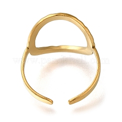 Полое овальное кольцо-манжета из нержавеющей стали 304 для женщин&nbsp;RJEW-F161-02G-20