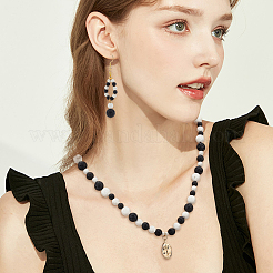 8 стиль натуральные круглые бусины из лавового камня G-OC0004-10