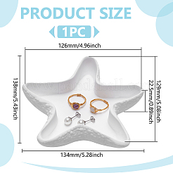 Тарелка для украшений из гипса с морскими звездами AJEW-WH0248-728