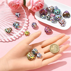 10шт 2 стиля УФ-покрытие непрозрачные акриловые бусины&nbsp;OACR-YW0003-44A