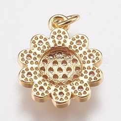 Латунные микро проложить кубического циркония подвески ZIRC-E147-34G