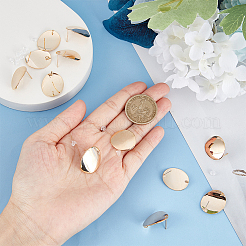 12 шт. латунные серьги-гвоздики&nbsp;KK-BC0010-89