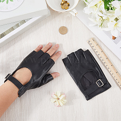 Halbfingerhandschuhe aus PU-Leder&nbsp;AJEW-WH20816-196A