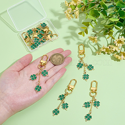 8 шт. подвеска в виде клевера из сплава с эмалью&nbsp;HJEW-PH02206