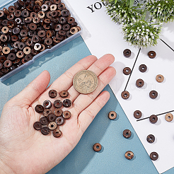 300шт окрашенные пончики кокосовые бусины&nbsp;COCB-FH0001-02B