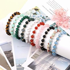 Pulseras naturales y sintéticas de piedras preciosas&nbsp;BJEW-SW001595
