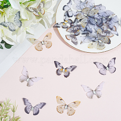 40 шт. 8-цветная светящаяся ткань и аксессуары для украшения в виде бабочки из смолы&nbsp;DIY-SP0006-24