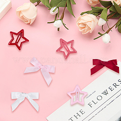 12 шт. заколки-звездочки для волос с железными кнопками&nbsp;OHAR-CP0001-24A