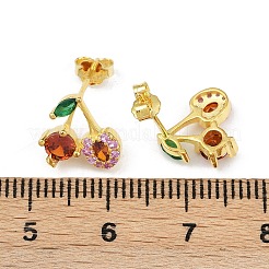 925 стерлинговый серебристый микропроволочный кубический серьги из циркония EJEW-G440-01G