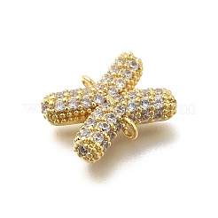 Латунные микро-паве кубические цирконии буквы соединения KK-I717-04X