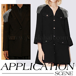 Модные погоны с кисточками и железной цепочкой&nbsp;AJEW-WH0419-15P