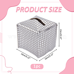 Складные коробки для хранения салфеток из блестящей искусственной кожи и пайеток&nbsp;ABAG-ME0001-07A