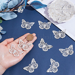 80 шт. железные полые подвески-бабочки IFIN-NB0001-68