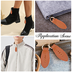 10 шт. головки молнии из коровьей кожи&nbsp;PURS-CL0001-19B