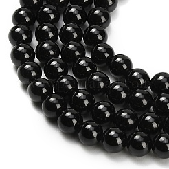 Натуральный черный шпинель бисер пряди G-L631-A03-6mm