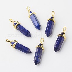 Natürliche lapislazuli doppelterminierte spitze anhänger&nbsp;G-G902-B02