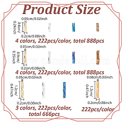 2092 шт. 12 вида стеклянных витых бусин SEED-PH0002-49