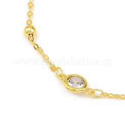 Латунные кабельные цепи слайдер браслеты&nbsp;BJEW-JB11813