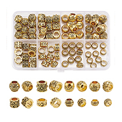 80 шт. 8 стиля тибетских бусин из цинкового сплава в европейском стиле FIND-PH0021-13B