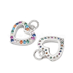 Dijes de latón con circonitas cúbicas de colores para el día de San Valentín de Shegrace&nbsp;XGRQ3P059-570P