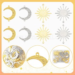 24 шт. 4 стиля подвески-подвески для соединителей из латуни с покрытием стойки&nbsp;KK-FS0002-03