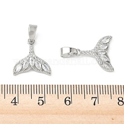 Pendenti in zirconi cubici trasparenti in micro pavè di ottone&nbsp;KK-A299-04P