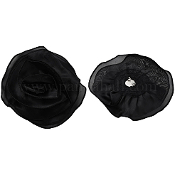 Многорядные броши из полиэстера с цветком&nbsp;JEWB-WH20003-05C