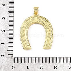真鍮チャーム  蹄鉄チャーム  18KGP本金メッキ  29x24.5x2.5mm  穴：3x2.5mm&nbsp;KK-B177-08A-G