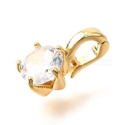 Латунные микро проложить кубического циркония подвески KK-D356-05A-G